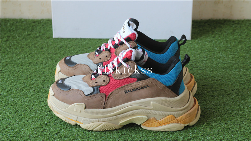 Balenciaga 2017 Fall Winter Triple-S Brown Red Blue